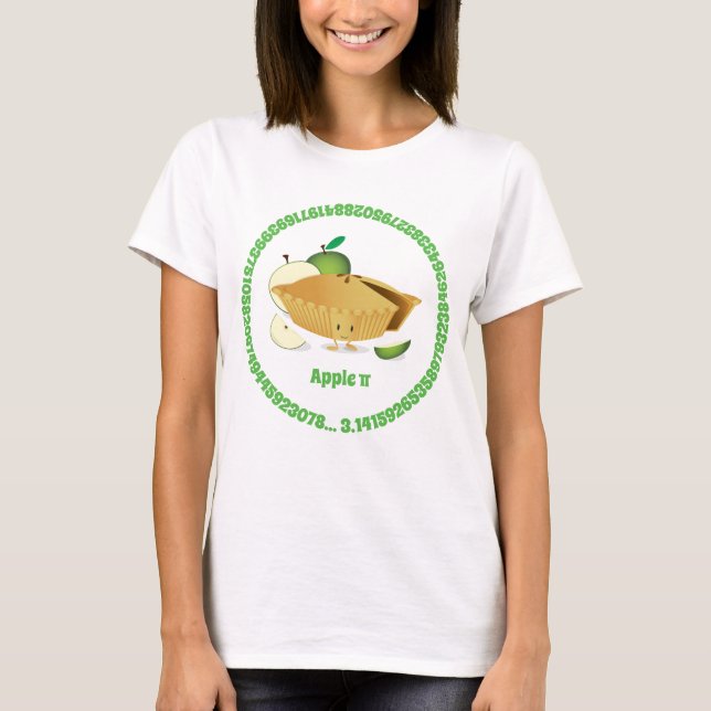 Camiseta Números de personagem de desenho animado da torta (Frente)