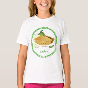 Camiseta Números de personagem de desenho animado da torta