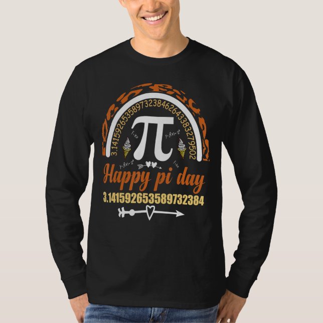 Camiseta Números De Pi Cores Math Engraçado Pi Day Math Pro (Frente)