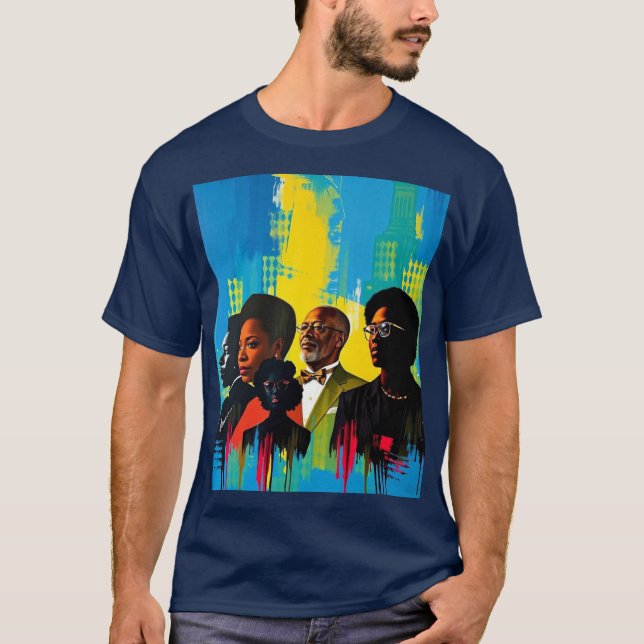 Camiseta Números Influentes: Poster do Mês da História Negr (Frente)
