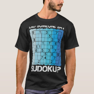 Camiseta Números Sudoku Jogador de Quebra-cabeça Lógicas No