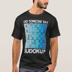 Camiseta Números Sudoku Jogador de Quebra-cabeça Lógicas No