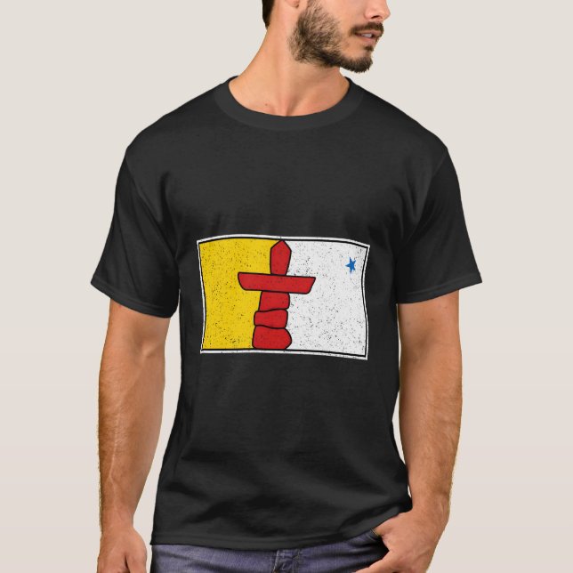 Camiseta Nunavut Territory Flag Norte Canadá (Frente)