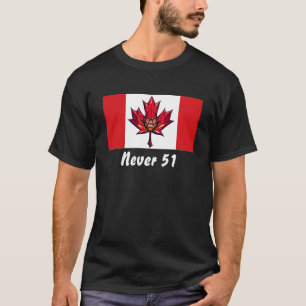 Camiseta Nunca 51, canadense canadense, guerreiro furioso