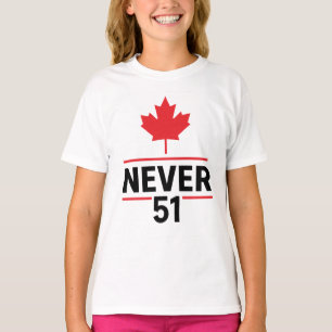 Camiseta Nunca 51 Design de Botão Canadá - Anti-51 Patrióti