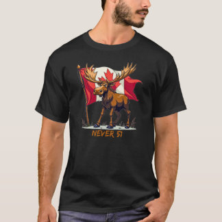 Camiseta Nunca 51, Moose, Canadá, Flag Maple Leaf,