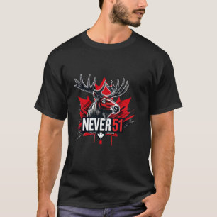 Camiseta Nunca Bandeira do Canadá do 51º Estado