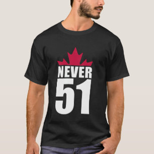 Camiseta Nunca Bandeira do Canadá do 51º Estado