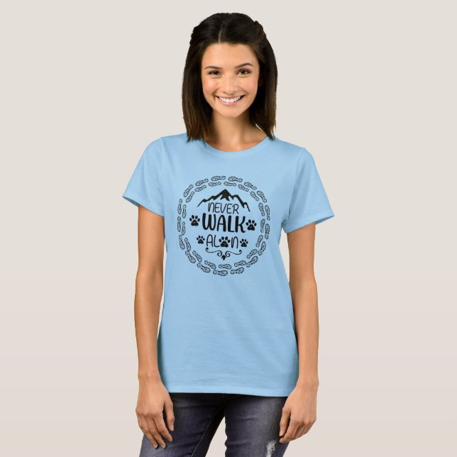 Camiseta Nunca Caminhe Sozinho (Frente Completa)