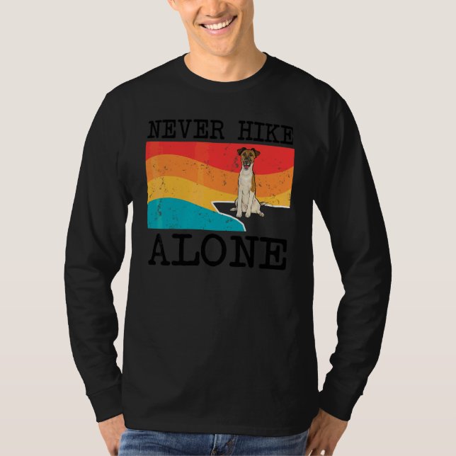 Camiseta Nunca Caminhe Sozinho Smooth Fox Terrier Gráfico d (Frente)