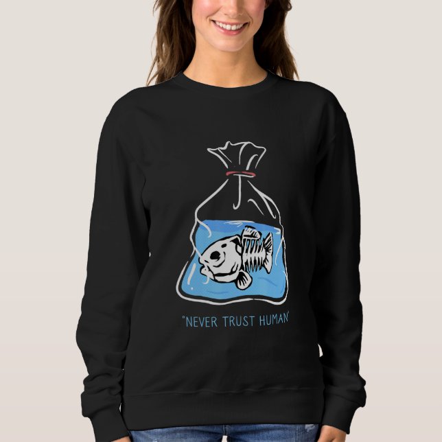 Camiseta Nunca Confie em Humanos (Frente)