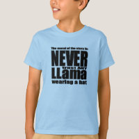 Nunca confie um lama em um chapéu