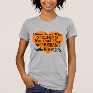 Camiseta Nunca Conheci Força/Coração/Marido...RSD/CRPS