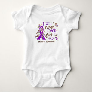 Camiseta Nunca dê acima a epilepsia da esperança 4