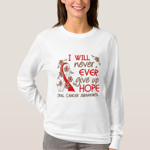 Camiseta Nunca dê acima o cancer oral da esperança 4