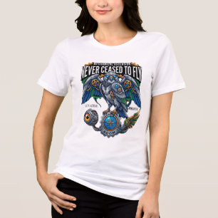 Camiseta Nunca Deixou de Voar Ascensão Mecânica Cibernética