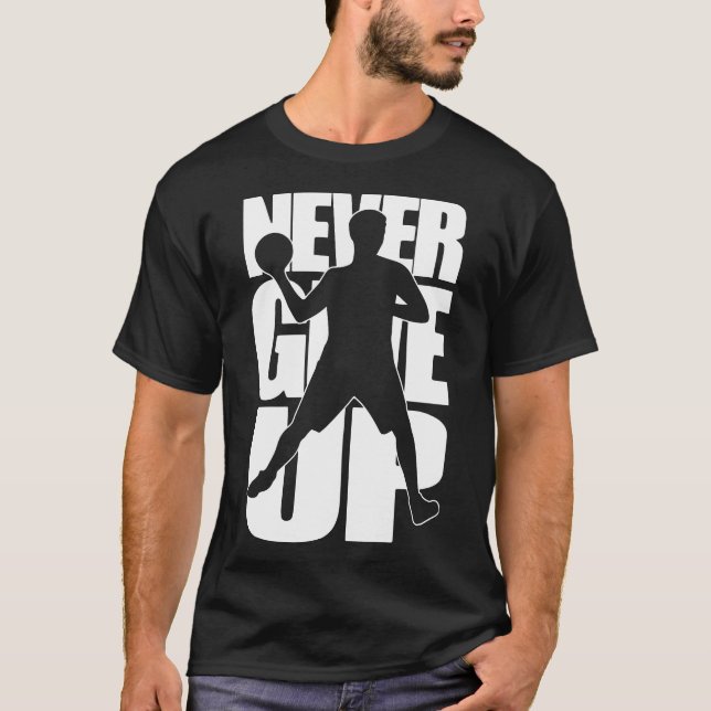 Camiseta Nunca desista da bola de cachorro (Frente)