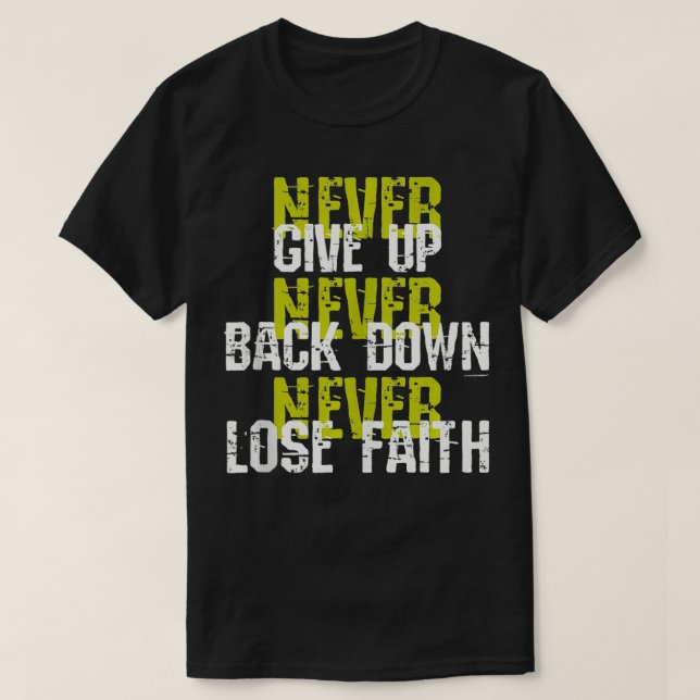 Camiseta Nunca Desista Da Fé Do Perder (Frente do Design)