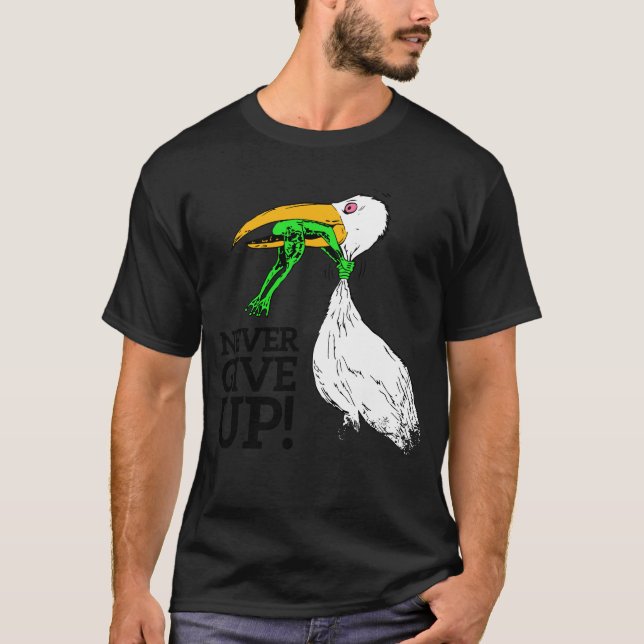 Camiseta Nunca Desista De Tempestade E Sapo (Frente)
