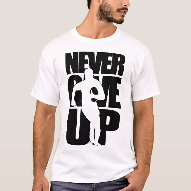 Camiseta Nunca Desista Do Rugby (Frente)