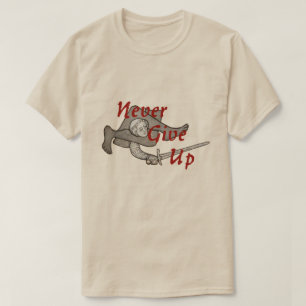 Camiseta "Nunca Desista" Espadachim Medieval