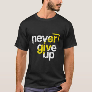 Camiseta Nunca Desista Tipografia Angustiada Motivacional