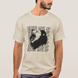 Camiseta Nunca Desistam Da Design De Tipografia De Determin