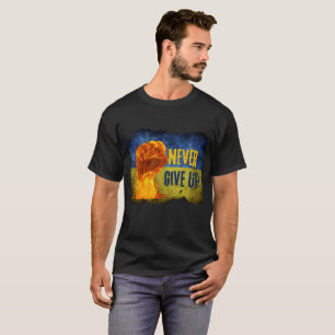 Camiseta Nunca Desistam Da Ucrânia De Uma Punheta De Flami