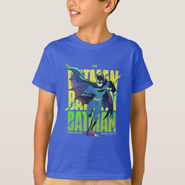 Camiseta Nunca Desistir do Batman Executando Gráfico (Frente)