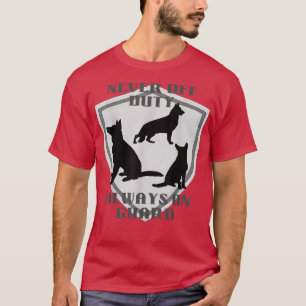 Camiseta Nunca desligado sempre no German shepherd do Guard