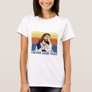 Camiseta Nunca Disse Que Jesus Cristão Engraçado Vintage
