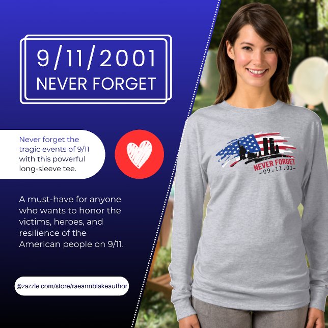 Camiseta Nunca Esqueça 9/11 (Criador carregado)