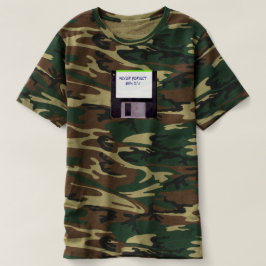 Camiseta Nunca Esqueça a Camouflagem de Disquete