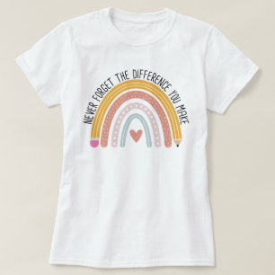 Camiseta Nunca esqueça a diferença que faz, professor prese