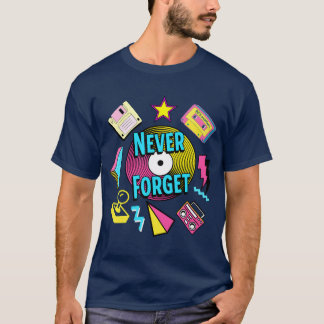 Camiseta Nunca Esqueça Amigo da Nostalgia Retro dos Anos 90