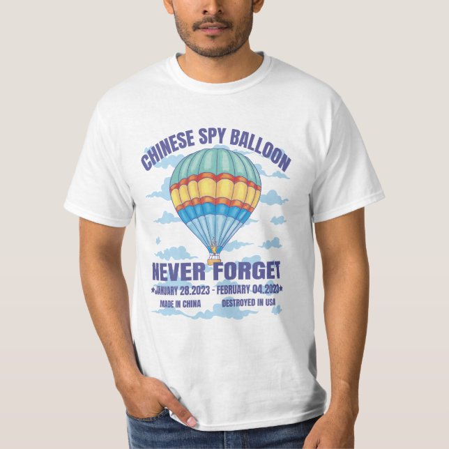 CAMISETA NUNCA ESQUEÇA BALÃO ESPIONÊS CHINÊS (Frente)