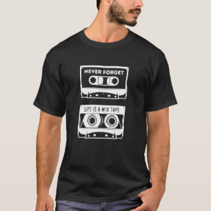 Camiseta Nunca Esqueça Camisa, Fita Cassete Vintage, Disque
