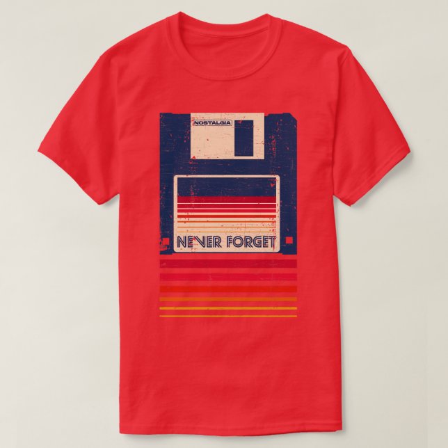 Camiseta Nunca esqueça o disquete (Frente do Design)
