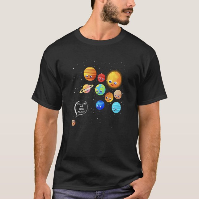 Camiseta Nunca Esqueça o Sistema Solar do Espaço do Planeta (Frente)