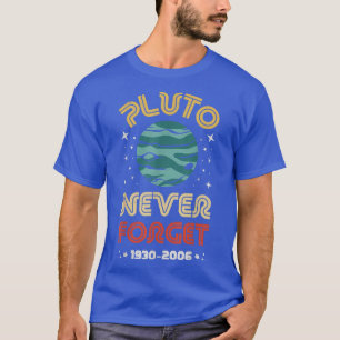 Camiseta Nunca Esqueça Plutão 1930-2006 Science Planet Vint