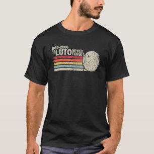 Camiseta Nunca Esqueça Plutão 1930 2006 Vintage Space Scien