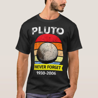Camiseta Nunca Esqueça Plutão Funny Space Science Retro Ast