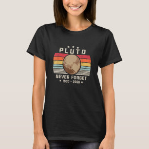 Camiseta Nunca Esqueça Plutão Retro Style Space Science ast