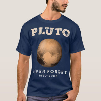 Camiseta Nunca Esquecer o Espaço de Vintagem do Plutão Figu