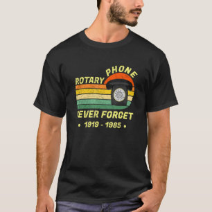 Camiseta Nunca Esquecer o Estilo de Retro Telefônico Rotati