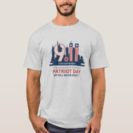 Camiseta Nunca Esqueceremos o Dia Patriótico 11/9