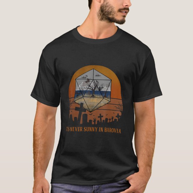 Camiseta Nunca está ensolarado em Barovia (Frente)