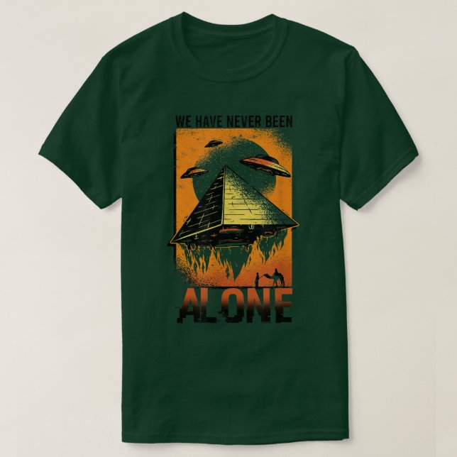 Camiseta Nunca estivemos sozinhos - Medieval e Histórica (Frente do Design)