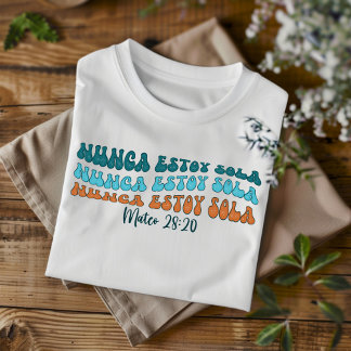 Camiseta Nunca Estou Sozinha Angustiado Cristão Espanhol