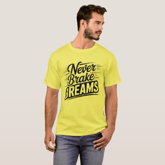 Camiseta Nunca Freie Sonhos | Amarelo Ousado Motivacional M